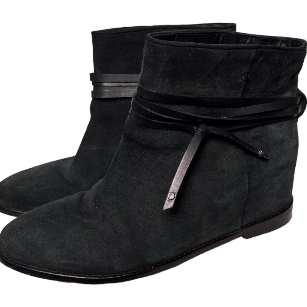 Alice + Olivia Pippa Hidden Wedge Suede Booties